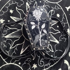 House of Widow Rose Resurrection coffin backpack (vinyl version)